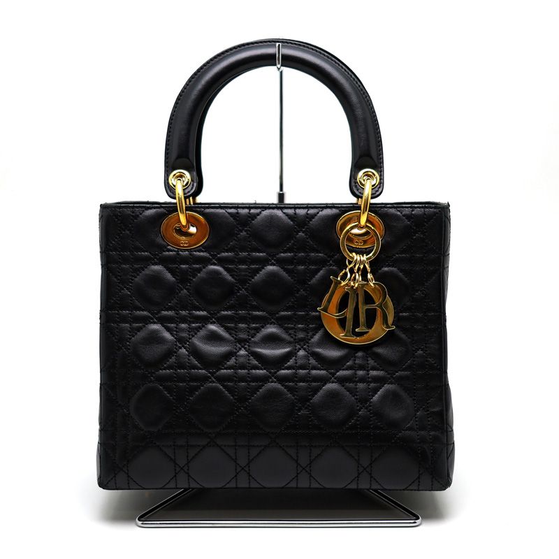 楠本質店|元住吉 クリスチャン ディオール|Christian Dior レディディオール カナージュ ブラック レザー|GF レディース ハンドバッグ