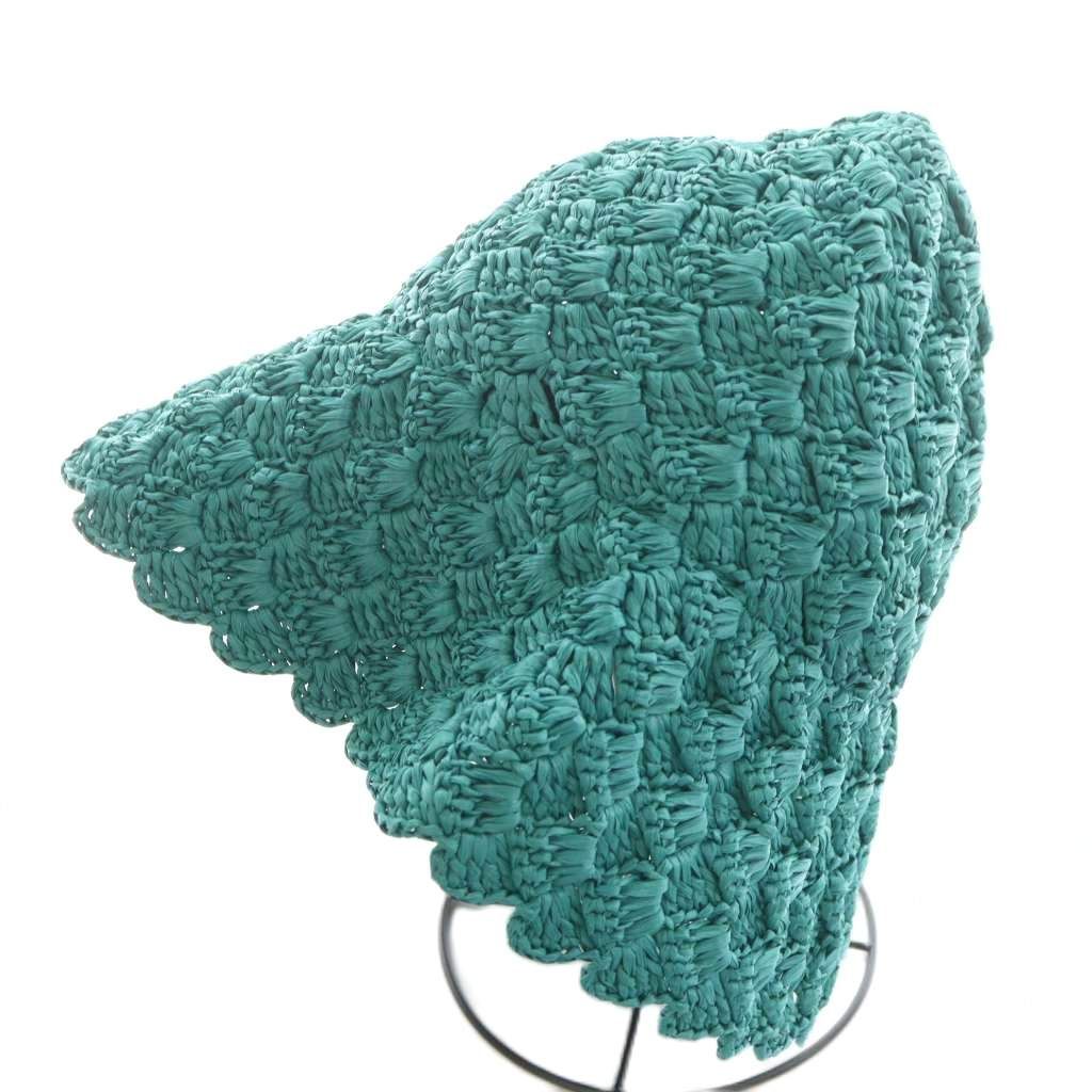 ラ メゾン ド リリス La Maison de Lyllis BARROW 麦わら帽子 スカラップ 57cm ミント 緑 グリーン 2231041 AN39 GY52