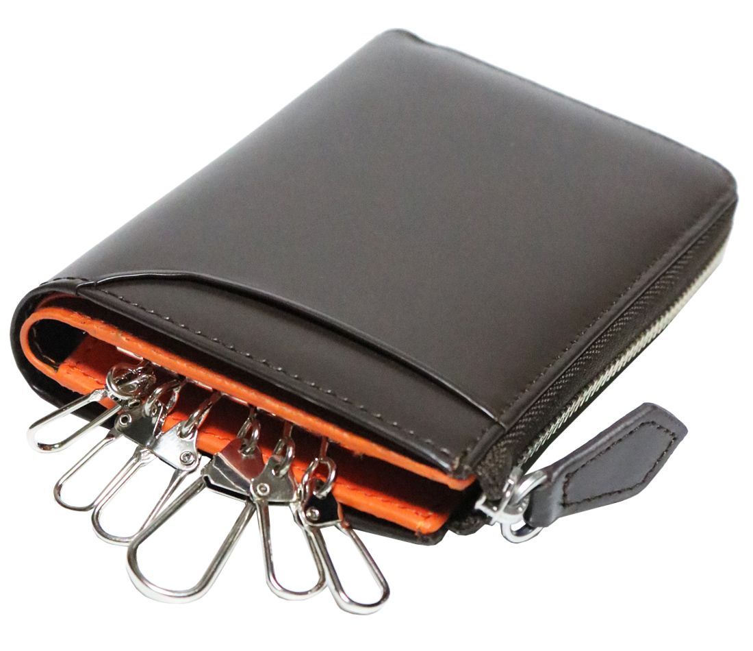 [FashionBerry] King of Leather コードバン 三つ折り財布 小さい財布 キャッシュレス 薄型