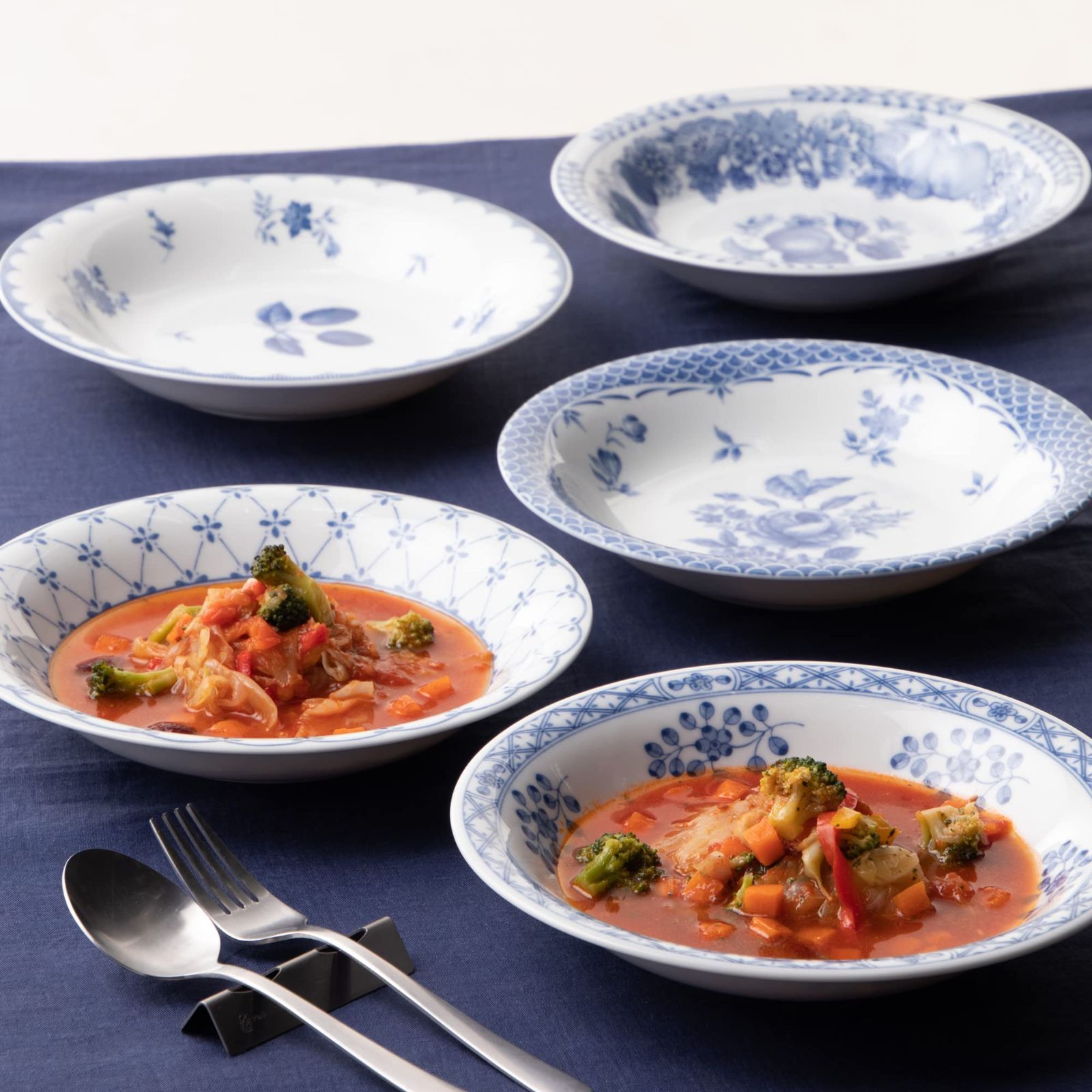 北欧　食器 人気商品】北欧 21cm 5枚組 食器 陶磁器 スープ皿 食洗器対応 電子