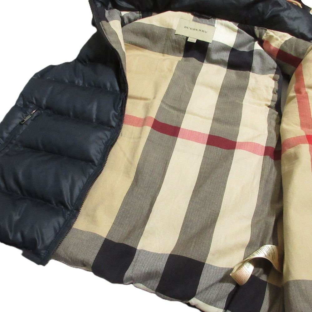 【美品】Burberry キッズナイロンジャンパー　ネイビー　12y 152cm BURBERRY 〇〇 バーバリー キッズ ナイロンジャケット サイズS