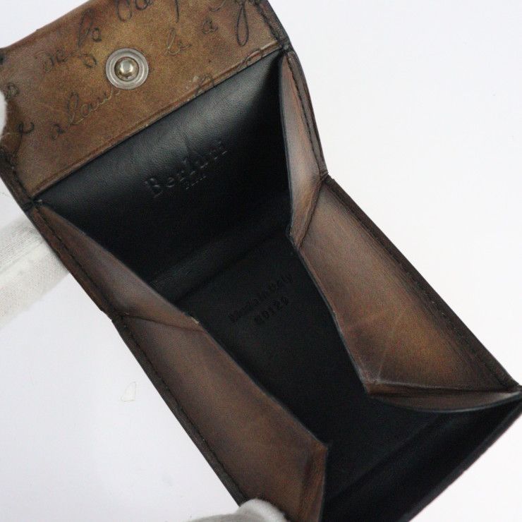 美品 Berluti ベルルッティ オリジン - ケース ヴェネチアンレザー ブラウン 小銭入れ スクリット 【本物保証】 Berluti ベルルッティ オリジン コインケース - ヴェネチアンレザー