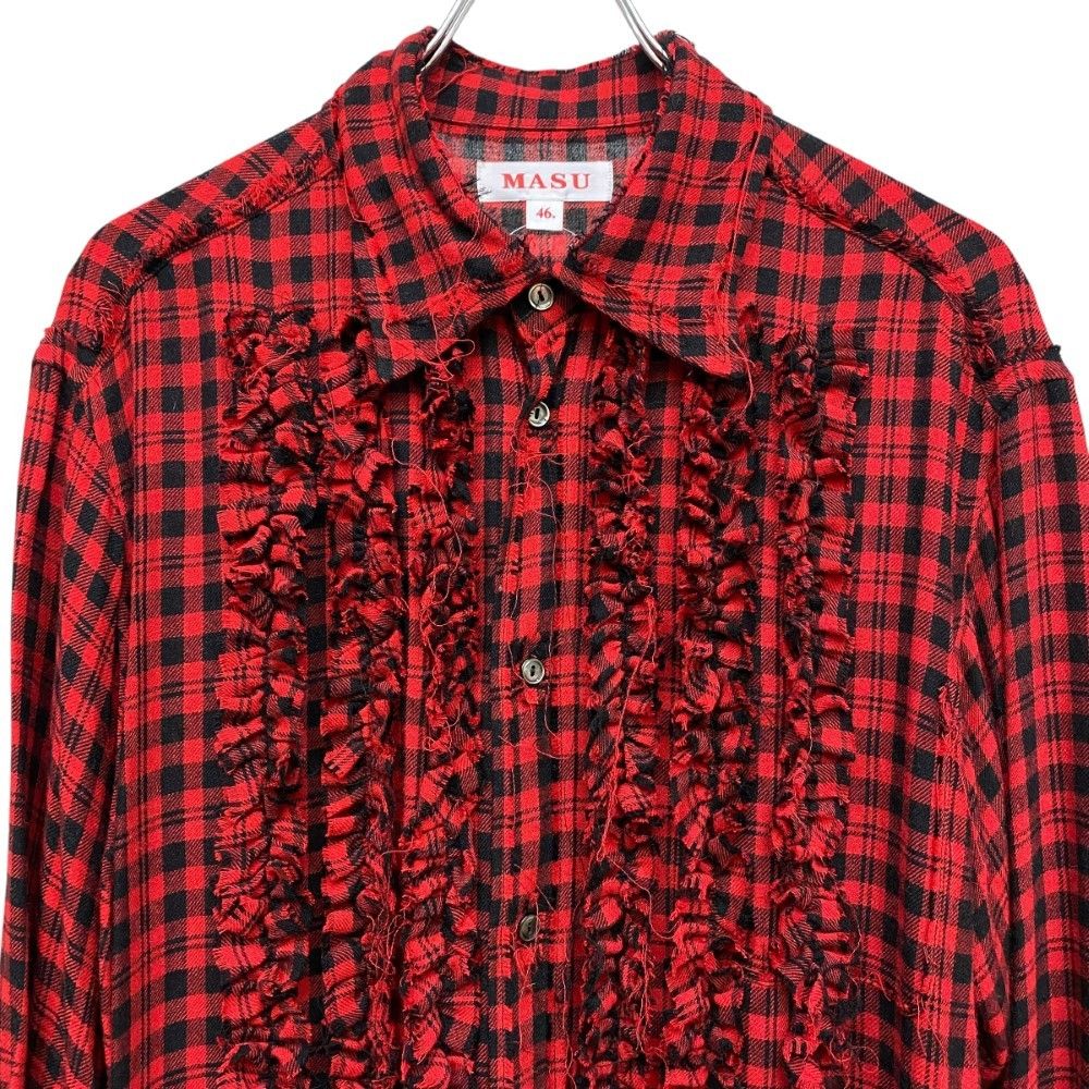 MASU 23SS GRUNGE PLAID SHIRT
