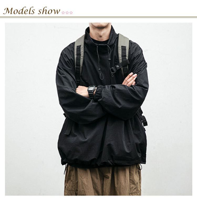 マウンテンパーカー メンズ 春服 ウインドブレーカー プルオーバー