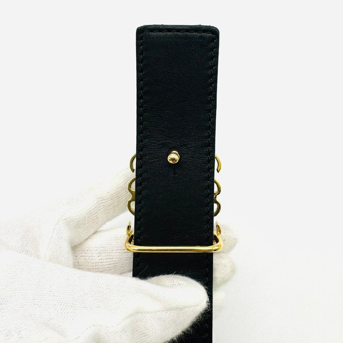 箱付き 美品 LOEWE ロエベ モネデロフランジ レザーベルト イタリア製