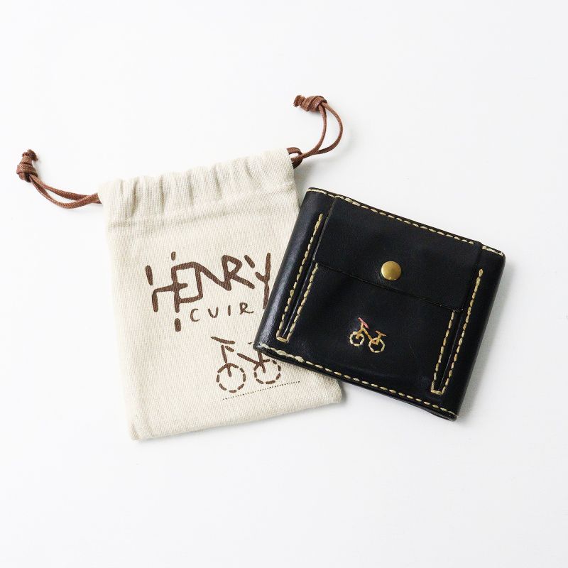 最終お値下げ アンリークイール お財布 貴重！自転車刺繍 アンリー