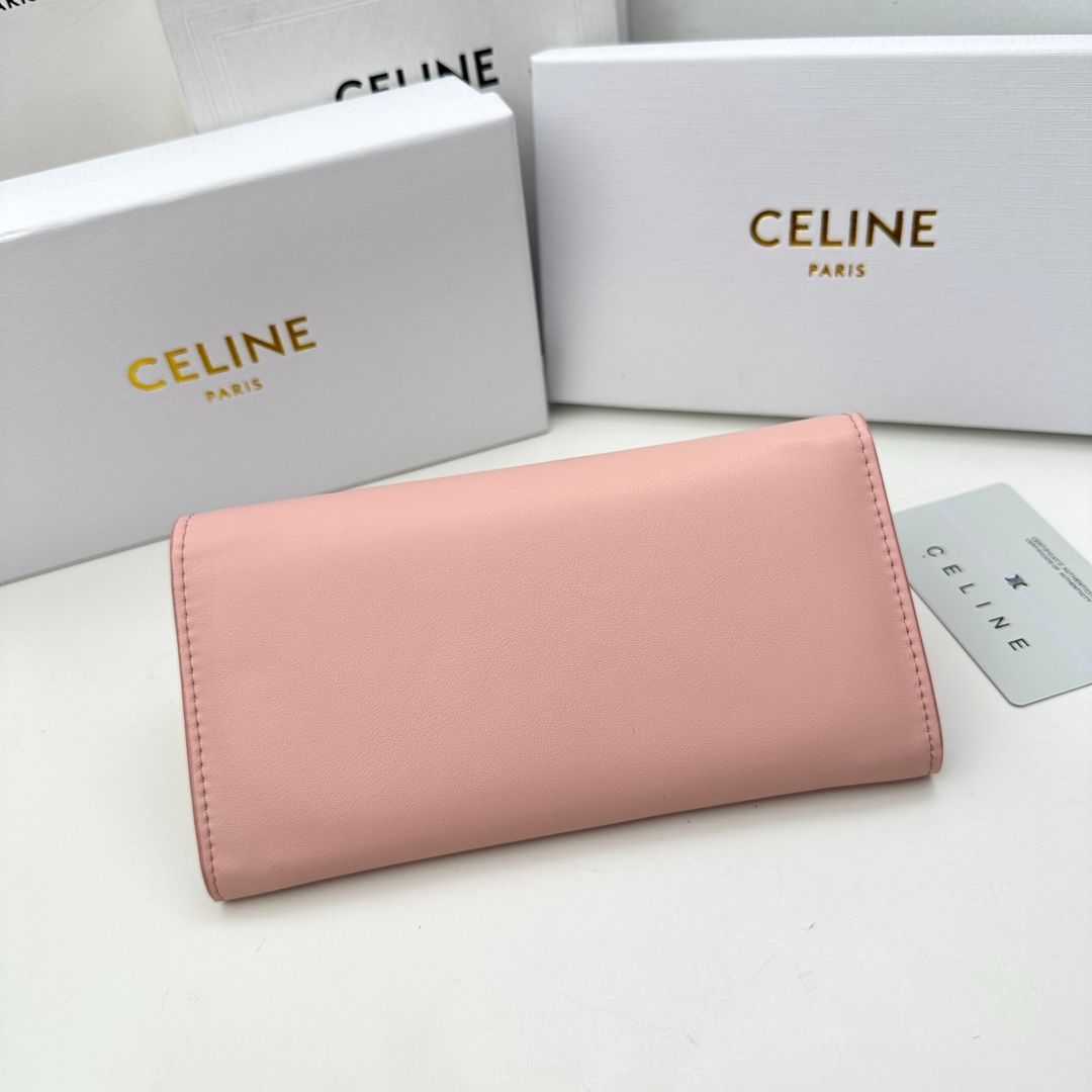 CELINE セリーヌ 財布 レディース 長財布 ピンク - メルカリ