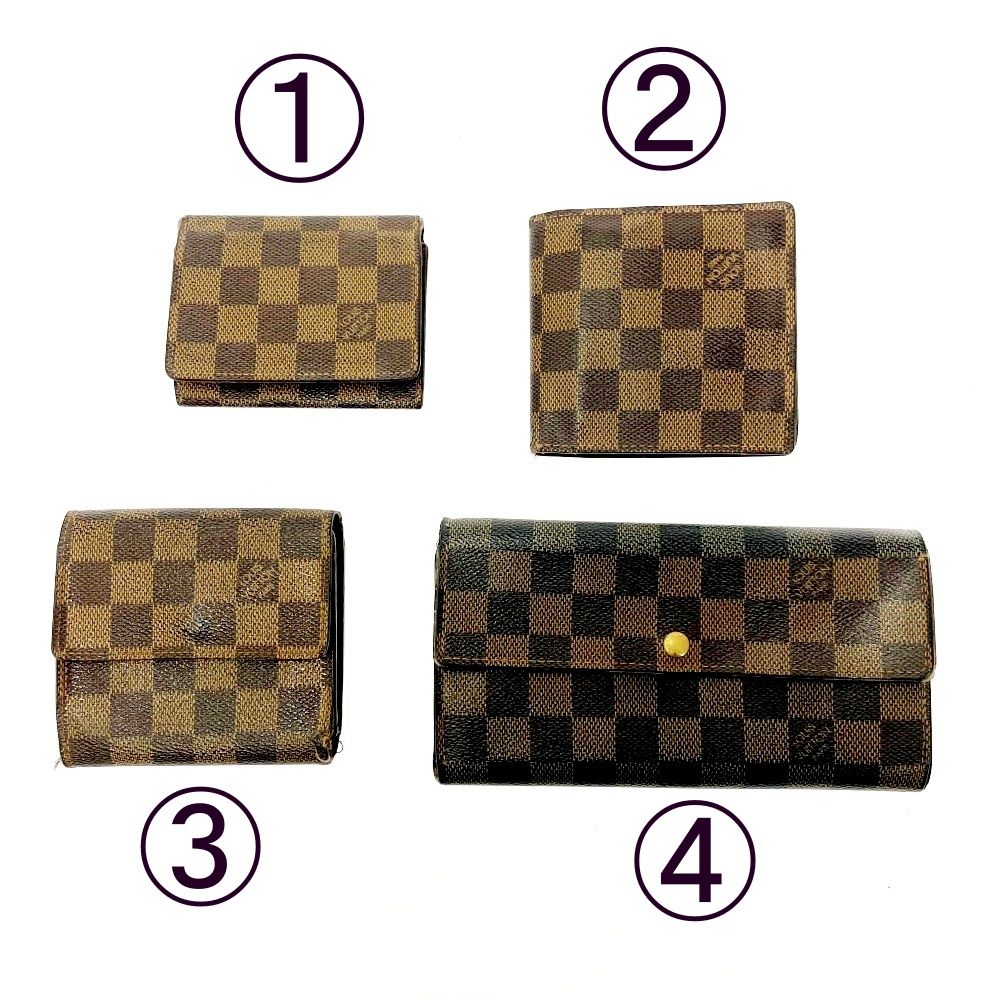 中古】【ジャンク】 LOUIS VUITTON ルイ・ヴィトン ダミエ PVC 財布 4