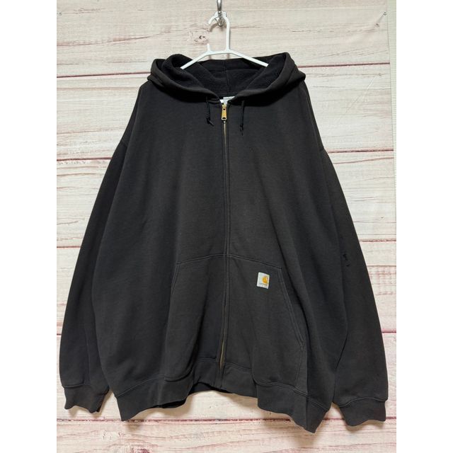カーハート　Carhartt フルジップ　古着　パーカー　スウェットパーカー　5XL オーバーサイズ　ブラック