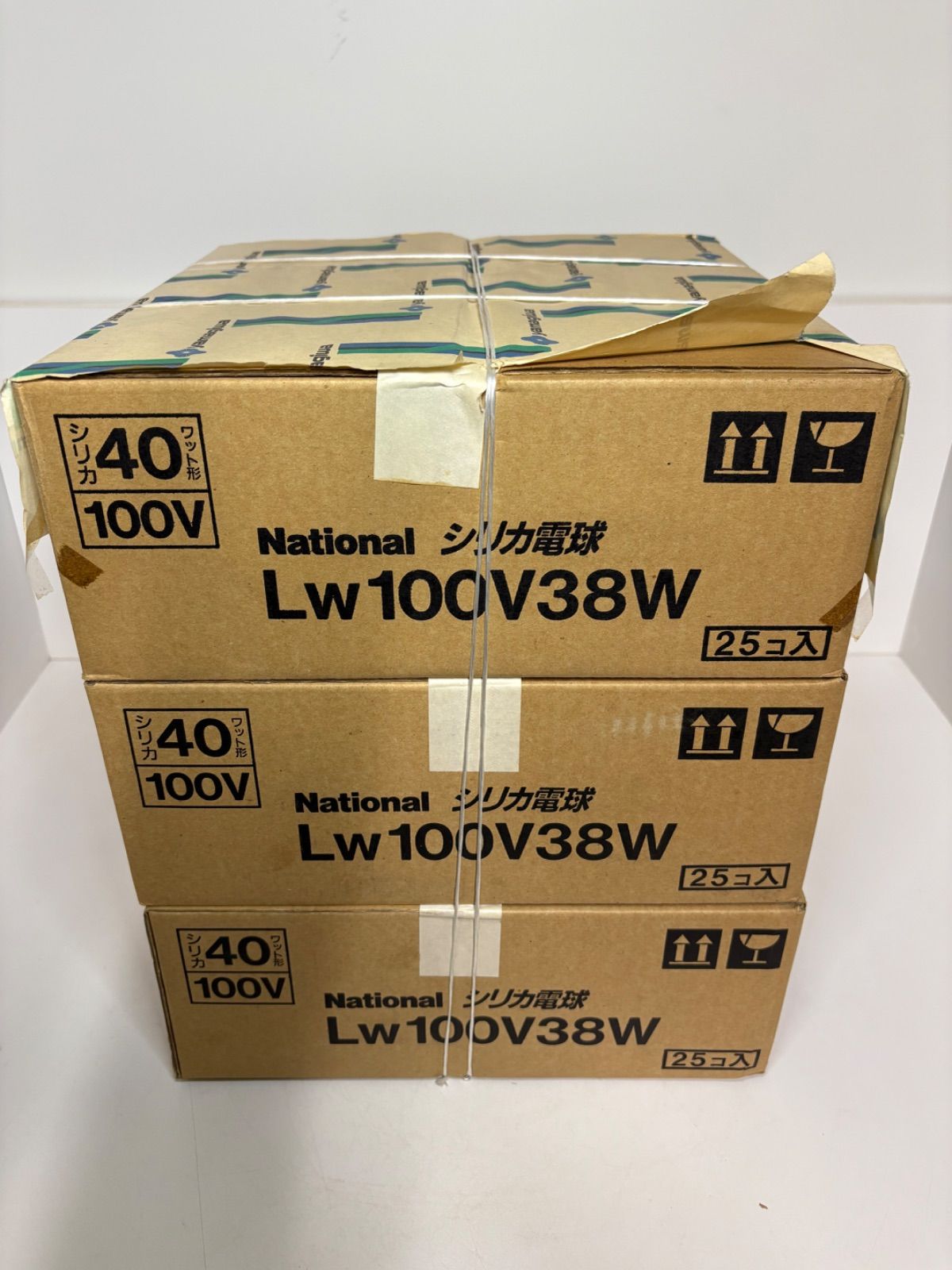 ナショナル 100V38W シリカ電球x25個 3箱セット