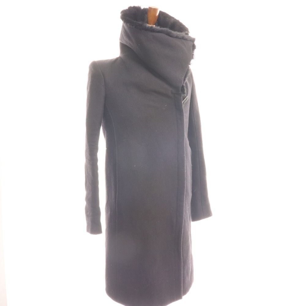HELMUTLANG ジップ ロングコート ウール ラビットファー HELMUTLANG ジップ ロングコート ウール ラビットファー