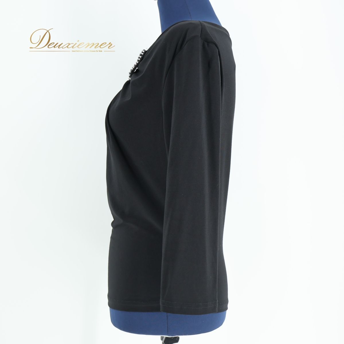 【美品 フラメンコ衣装】ブラック leirena トップス ブラウス 黒 長袖 美品 フラメンコ衣装】ブラック leirena トップス ブラウス 黒 長袖