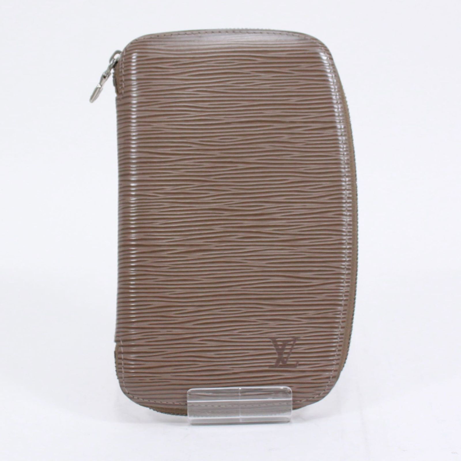 LOUIS VUITTON アジェンダ ジェオッド エピ ライラック レザー ブラウン 財布 シルバー M6387B