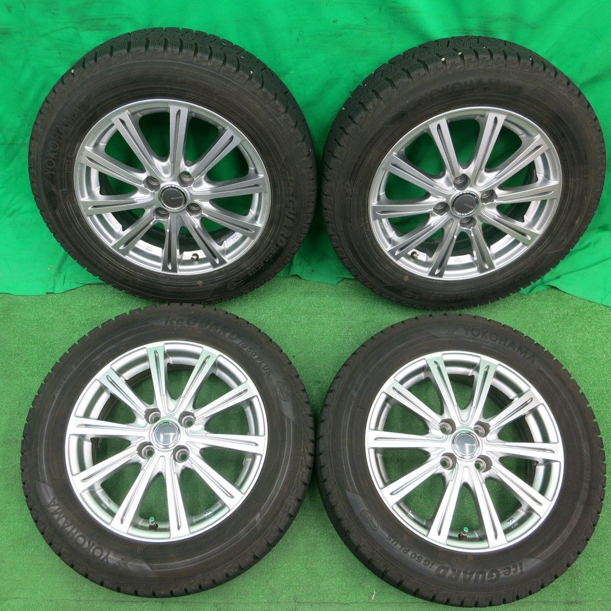 *送料無料* バリ溝！キレイ！9.5分★スタッドレス 185/65R15 ヨコハマ アイスガード iG50 プラス MiLLOUS ミルアス  15インチ PCD100/4H★4042905ナス