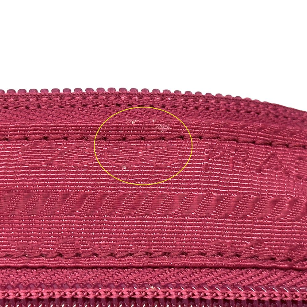 プラダ PRADA ポーチ レディース ブランド ナイロン ピンク テスート 三角ロゴ マチあり DECORATOM_COM_BR