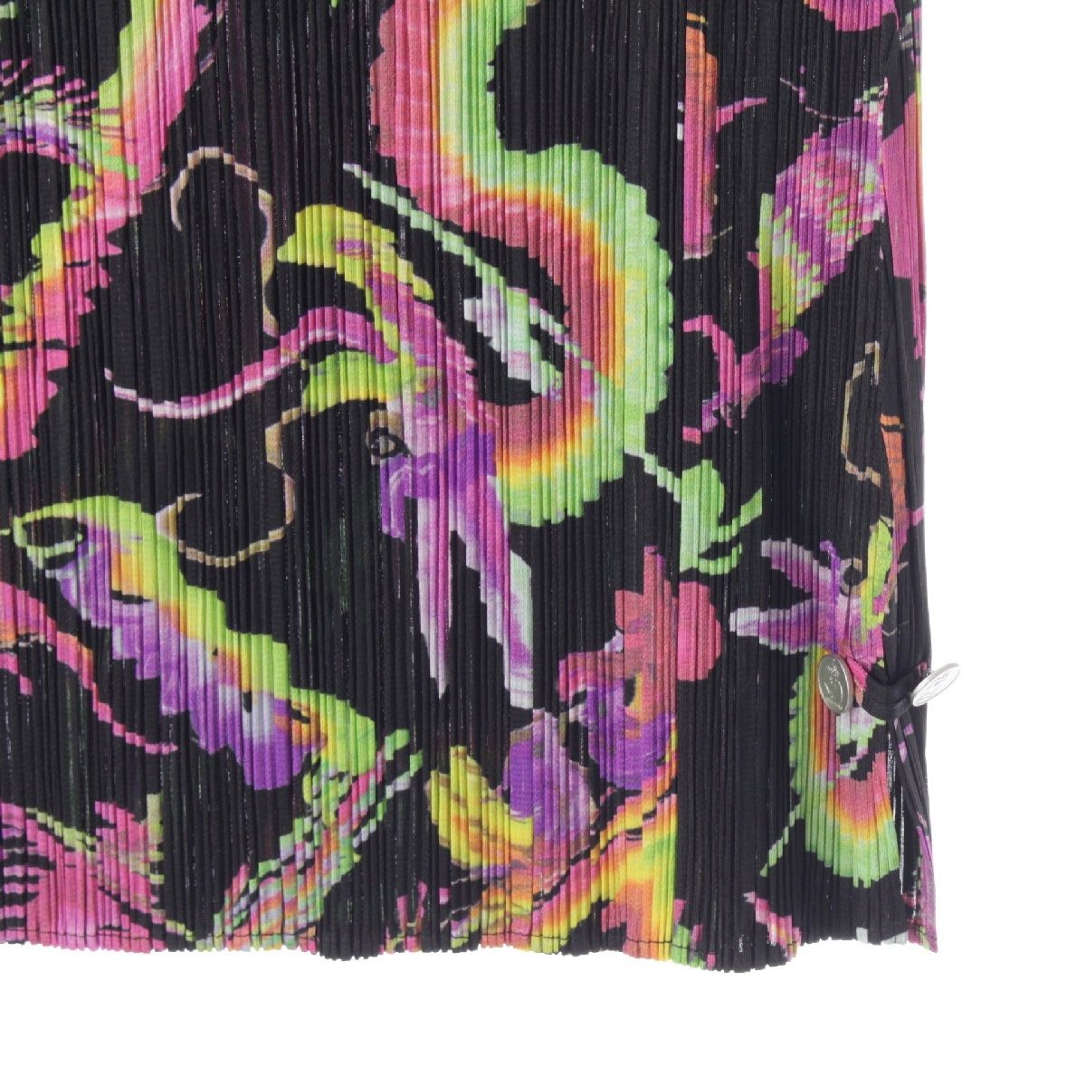 イッセイミヤケ ブラック プリーツ ロングスカート ドット イッセイ