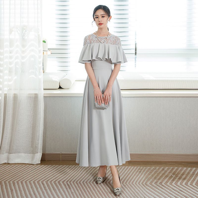 入学式 新生活 パーティードレス ロングワンピース レース ロング丈 結婚式 披露宴 二次会 お呼ばれ 20代 30代 40代 レディース フォーマル 春 夏 秋 冬 お呼ばれ HowY530