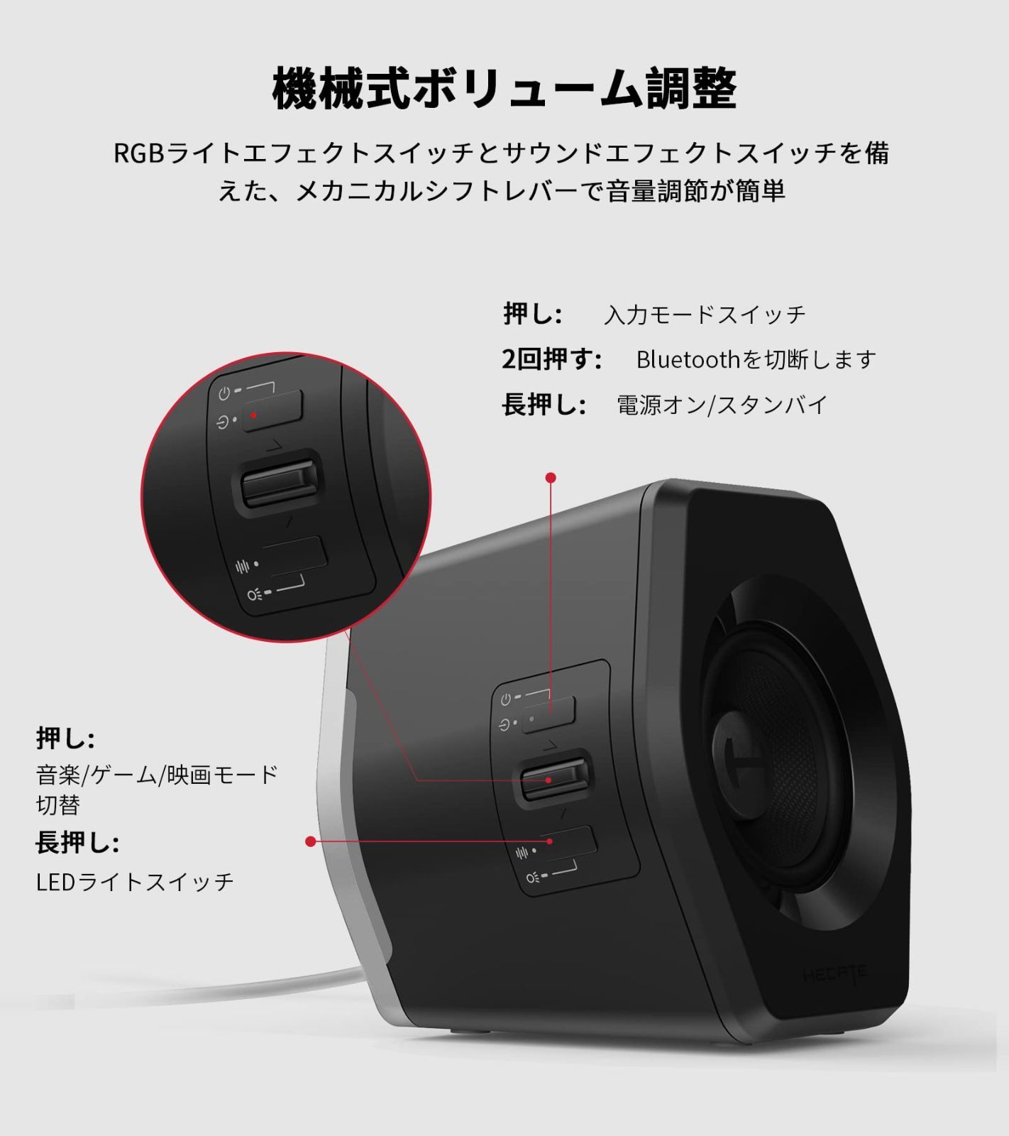 Bluetooth5.1 32W Hi-Fi音質 パソコン用 有線 スピーカー Bluetooth