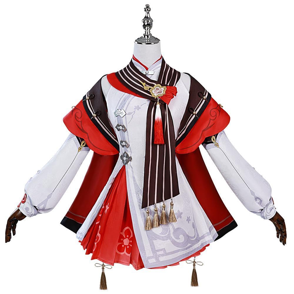 五次元 高品質 原神 胡桃 コスプレ衣装 5.3海灯節 フータオ 新コスチューム 残雪に咲く紅 Cosplay 全セット 帽付き 眼鏡付き 指輪付き ウィッグ-靴追加 BJ0925ML04