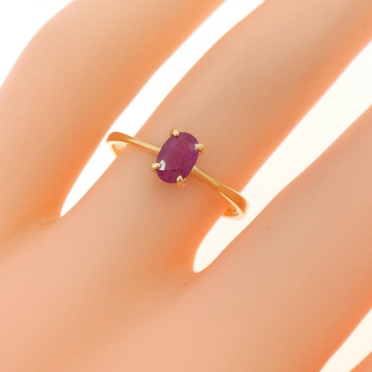 750YG ルビー・ダイヤモンド リング 品番r21-34