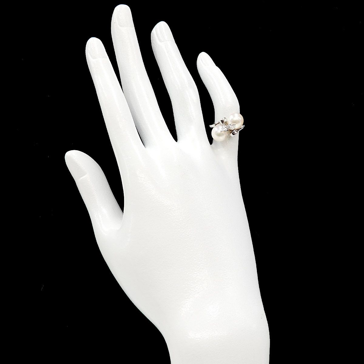 ミキモト MIKIMOTO 7号 リング アコヤ真珠 7.6mm K14 WG