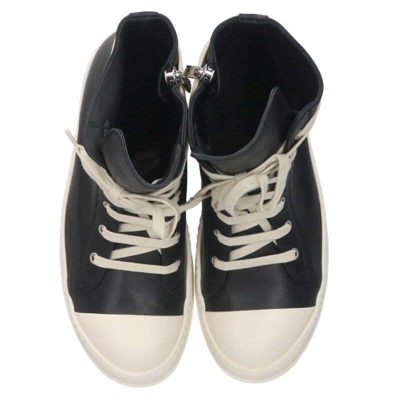 未使用RICKOWENSRAMONESラモーンズレザーハイカットスニーカー42 ラモーンズレザーハイカットスニーカー | Rick Owens