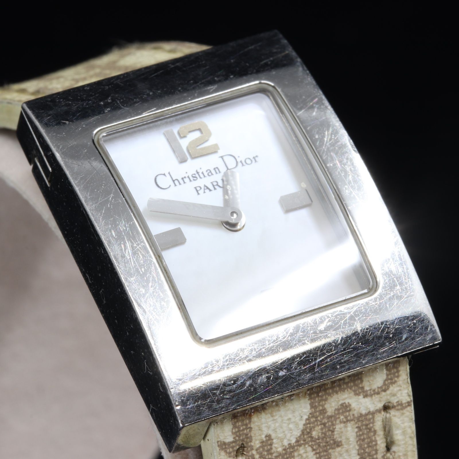 【美品】稼働品Christian Dior マリス　トロッター　クォーツ　腕時計 クリスチャンディオール Dior マリス腕時計 トロッター替え