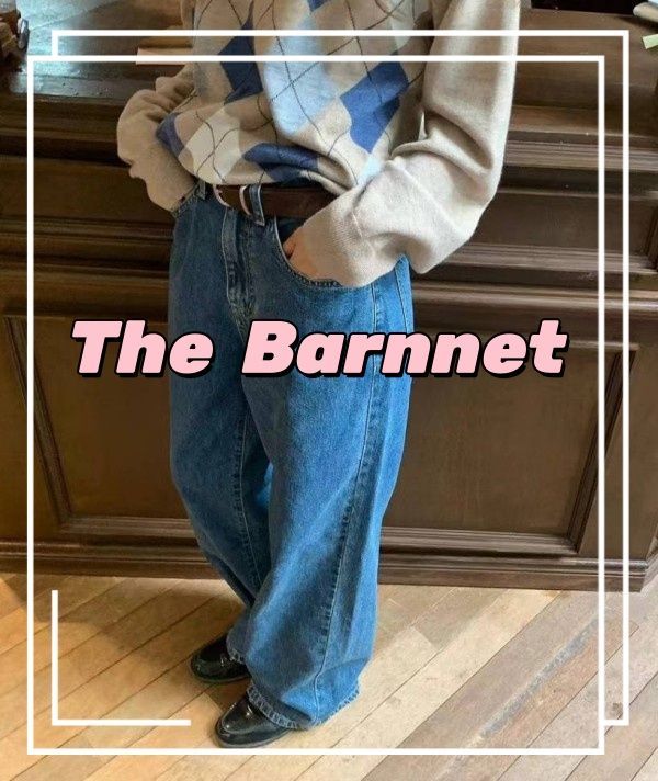 韓国人気 The Barnnet | 25SS Carolyn Denim Pants | Mid Blue
