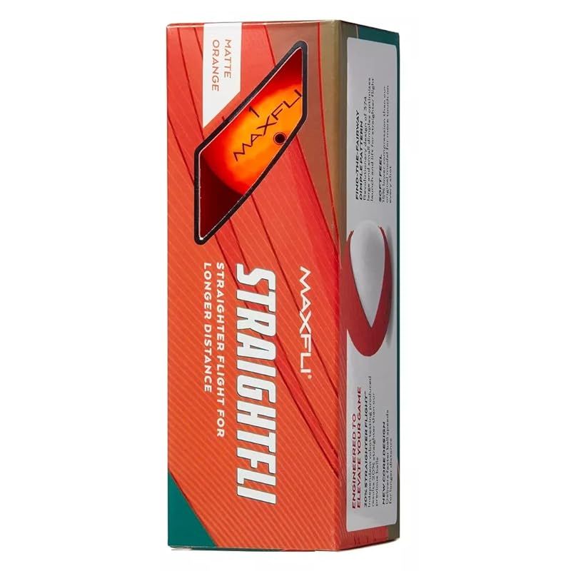 MAXFLI 2025 マックスフライ ゴルフボール Straightfli Golf Balls ストレートフライ 曲がりにくいボール ルール適合 マットオレンジ 0 WWW_NOITHATQUANGTHANH_NET