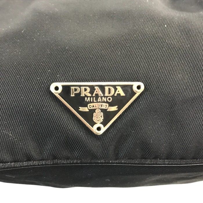 PRADA コインケース 小銭入れ テスートナイロン がま口 三角プレート 黒 PRADA コインケース 小銭入れ テスートナイロン がま口 三角