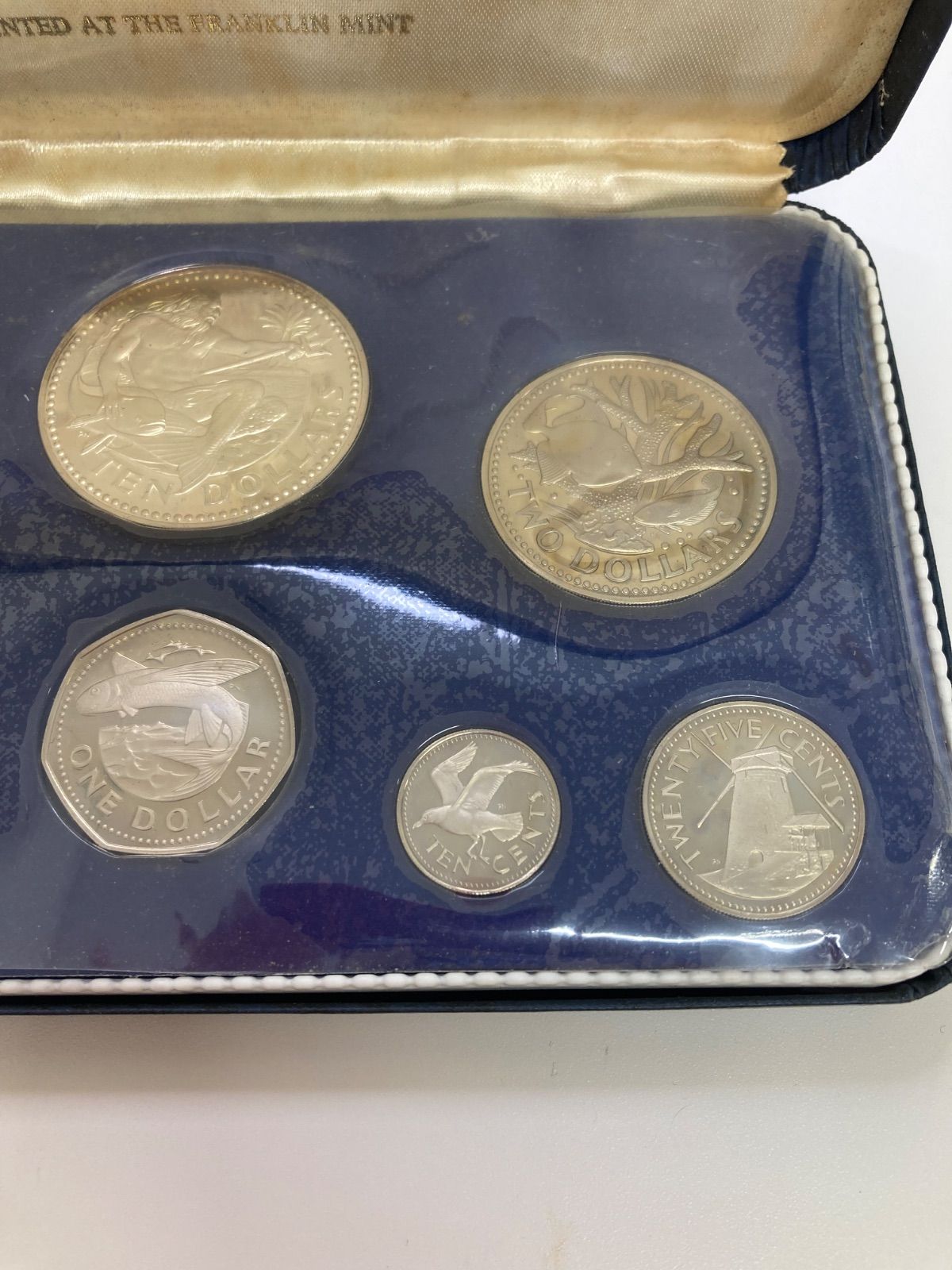 フランクリンミント　バルバドス 旧貨幣セット 銀メッキ フランクリンミント バルバドス 旧貨幣セット 銀メッキ M249