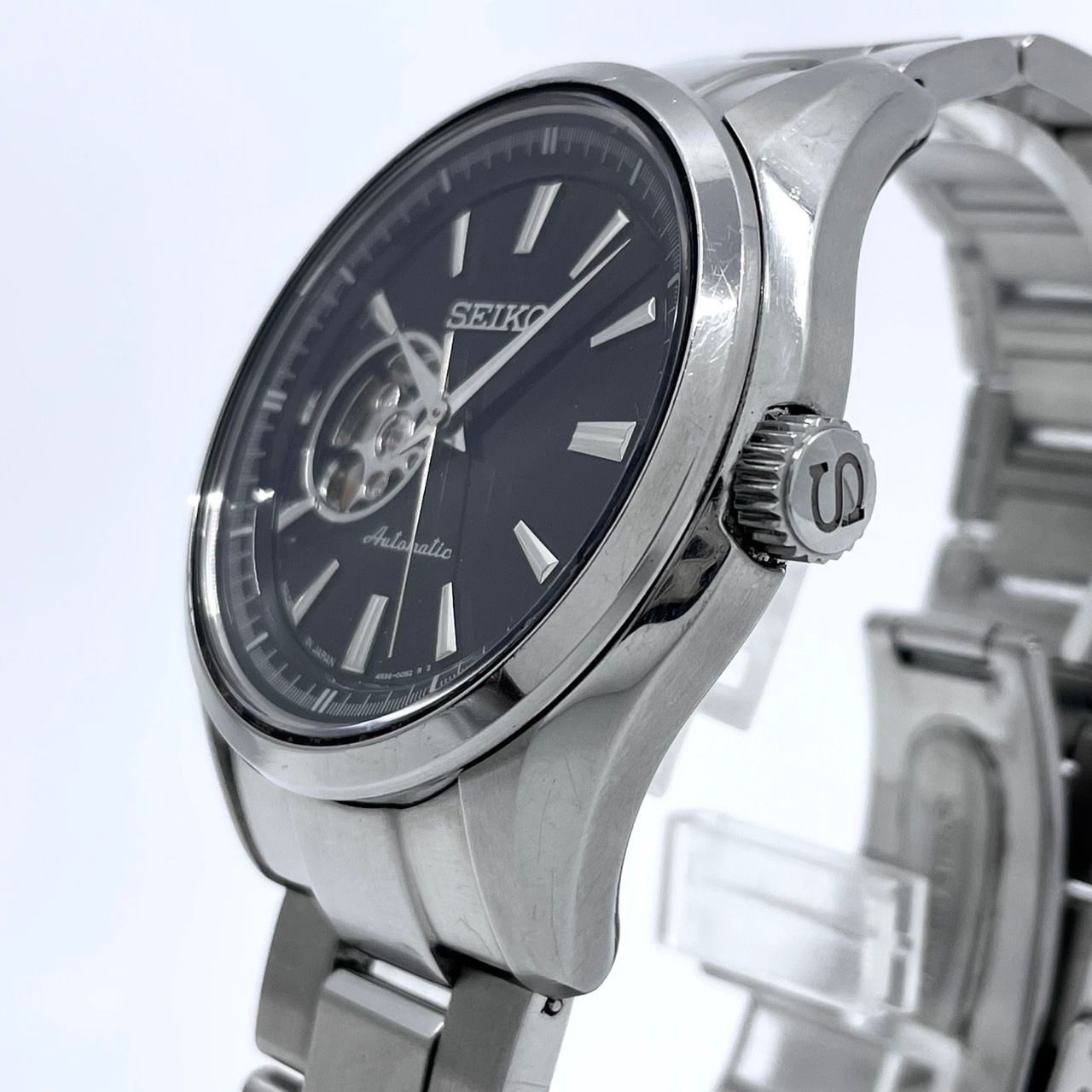 稼働品】SEIKO セイコー メンズ 腕時計 4R38-00S0 自動巻き オープン 