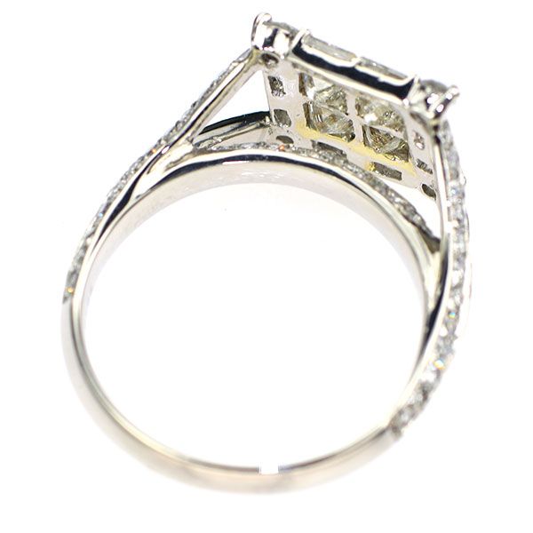 Pt900　高品質ダイヤモンドリング　D0.39ct　ミステリーセッティング Pt900/K18YG ダイヤモンド リング 1.65ct ミステリー