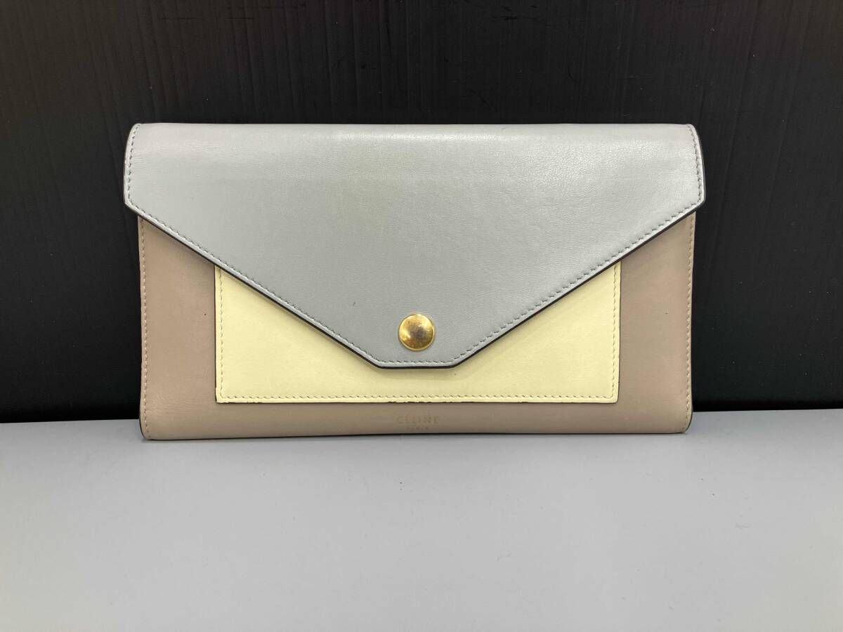 セリーヌ CELINE 長財布 マルチファンクション CELINE - CELINE セリーヌ トライフォールデッド マルチ