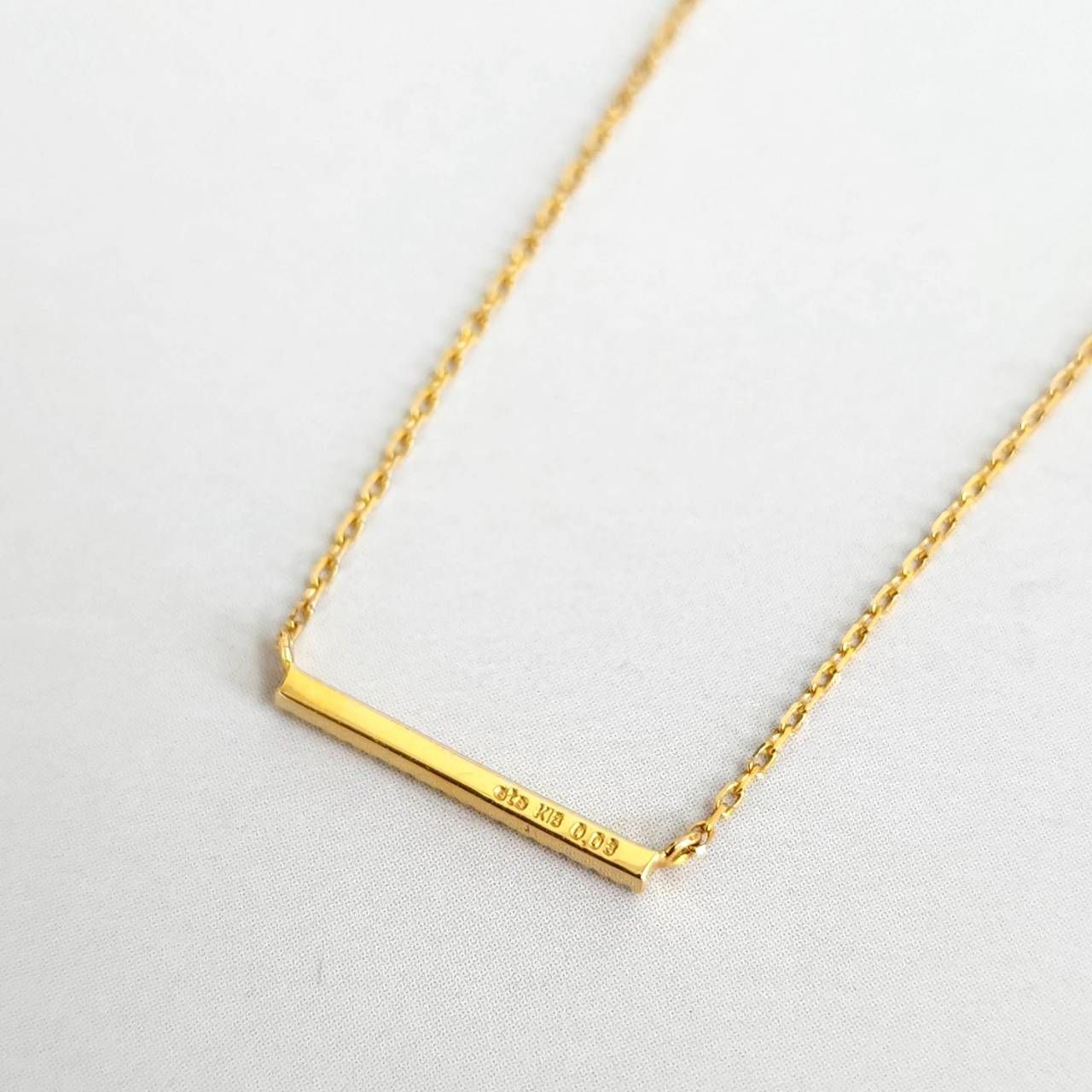 ete エテ K18 パーティクル ネックレス ダイヤ 0.03ct 保存袋 ショップ 