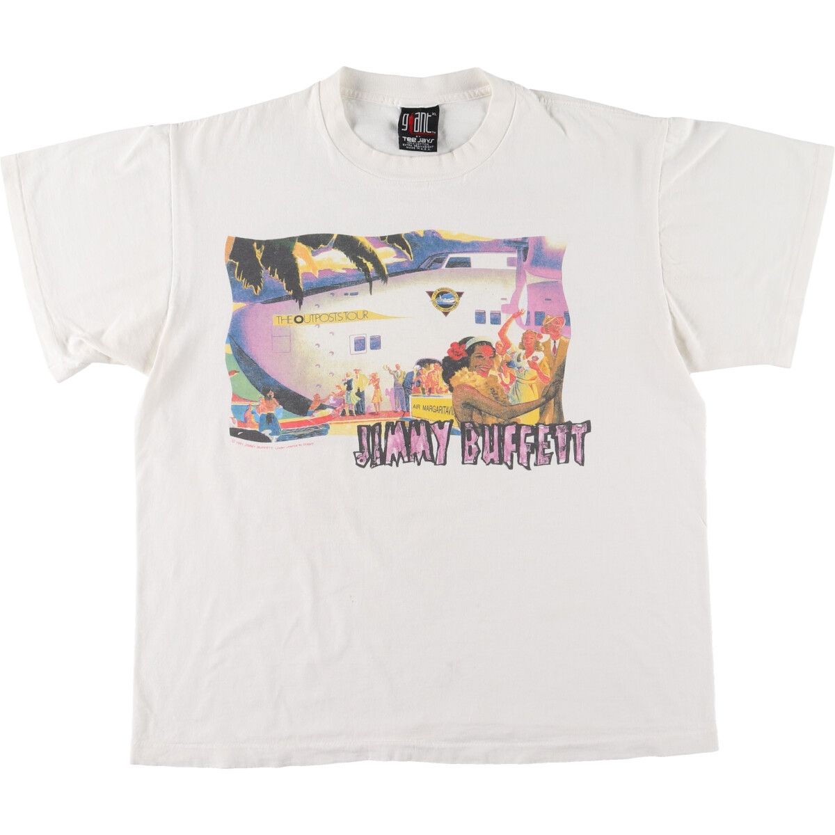 古着 90年代 GIANT Jimmy Buffett ジミー バフェット バンドTシャツ バンT USA製 メンズXL ヴィンテージ /eaa443326 【中古】/eaa443326
