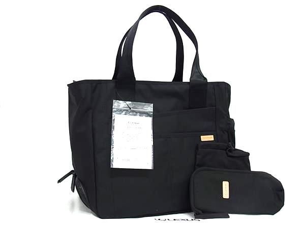 ■極美品■ LEXUS レクサス ナイロン ショルダーバッグ トートバッグ 肩掛けかばん メンズ レディース ブラック系 FL0758