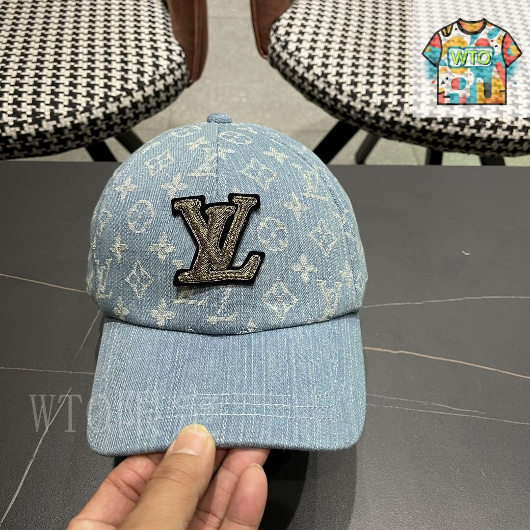 Louis Vuitton デニムベースボールキャップ LV（ルイ・ヴィトン） クラシックなデニム プレス ベースボール