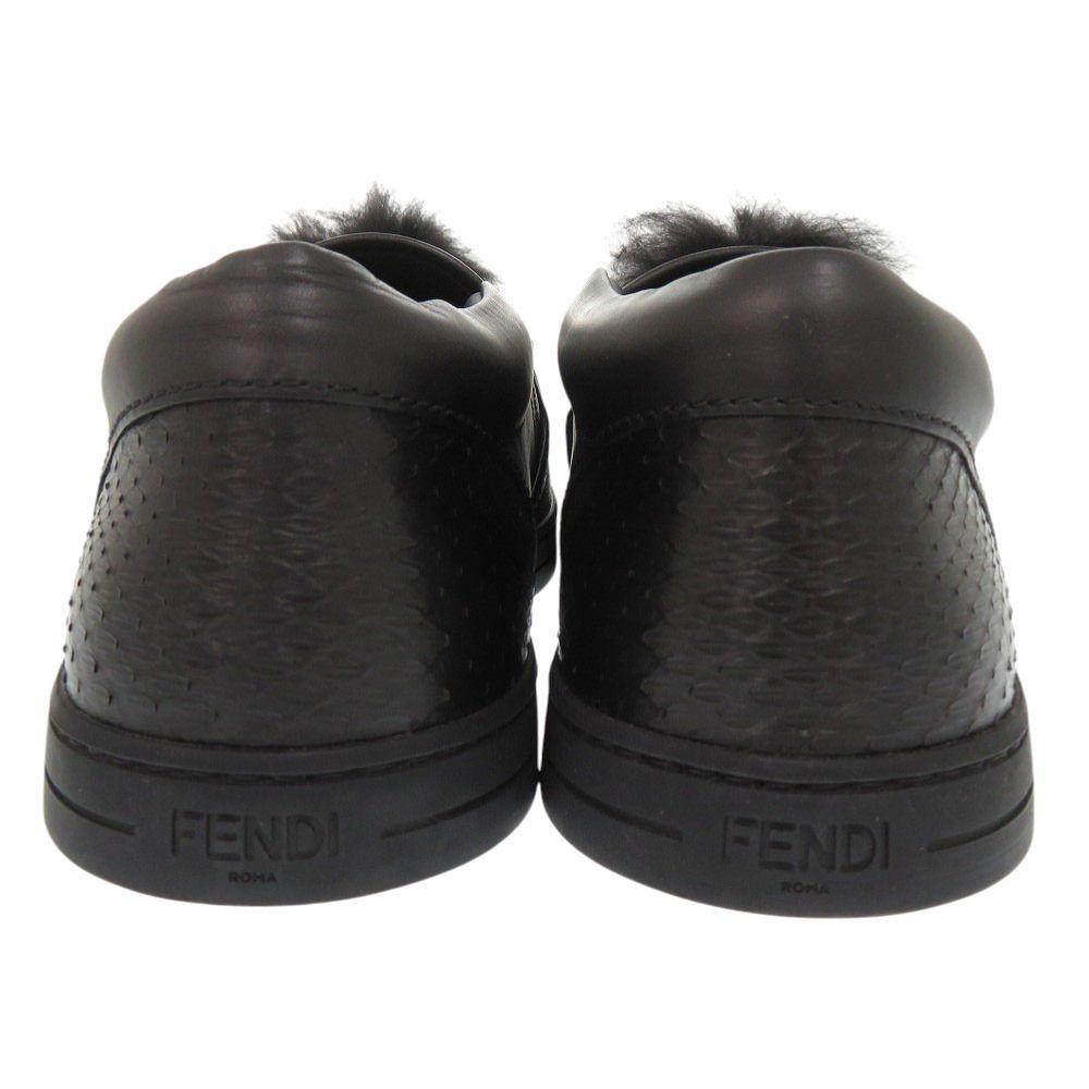 大人気● FENDI ローカット スニーカー モンスター レザー 黒 26.0位 FENDI モンスター レザースニーカー ブラック 大人気○ FENDI