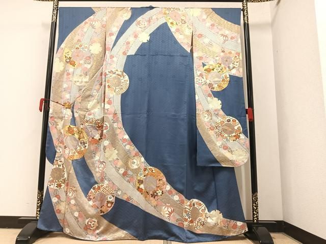 振り袖 フルセット 別誂長襦袢付 金彩 刺繍 吉澤友禅 吾妻徳穂 落款 高島屋 平和屋着物○十日町老舗ブランド 吉澤友禅 吾妻徳穂 振袖 駒刺繍