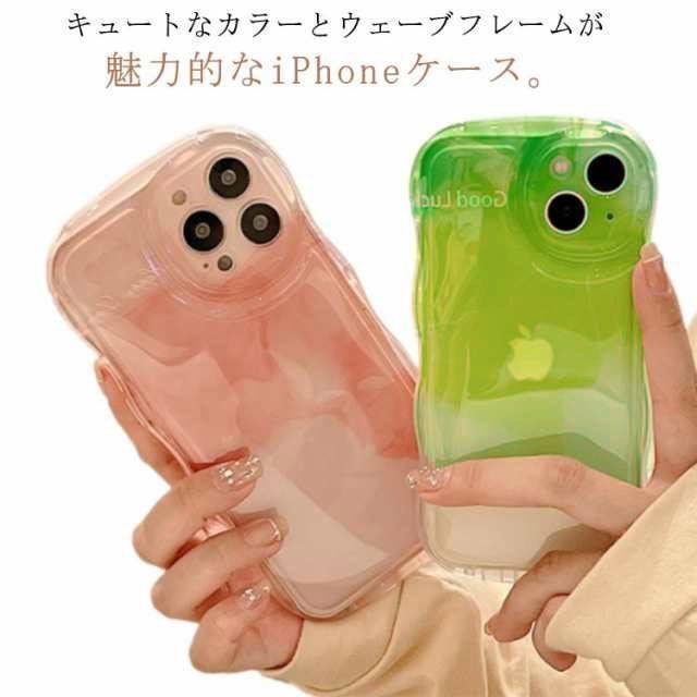 スマホケース iphone16plus iphone16promax iphone16pro iPhone16 iPhone15 ウェーブ なみなみ クリアケース 耐衝撃 スマホカバー iphone1 perfmax086