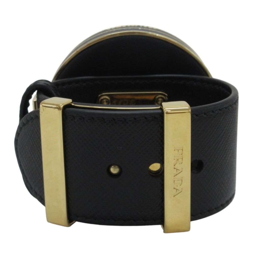 良品 20AW PRADA プラダ サフィアーノ バニティ ブレスレット ブラック