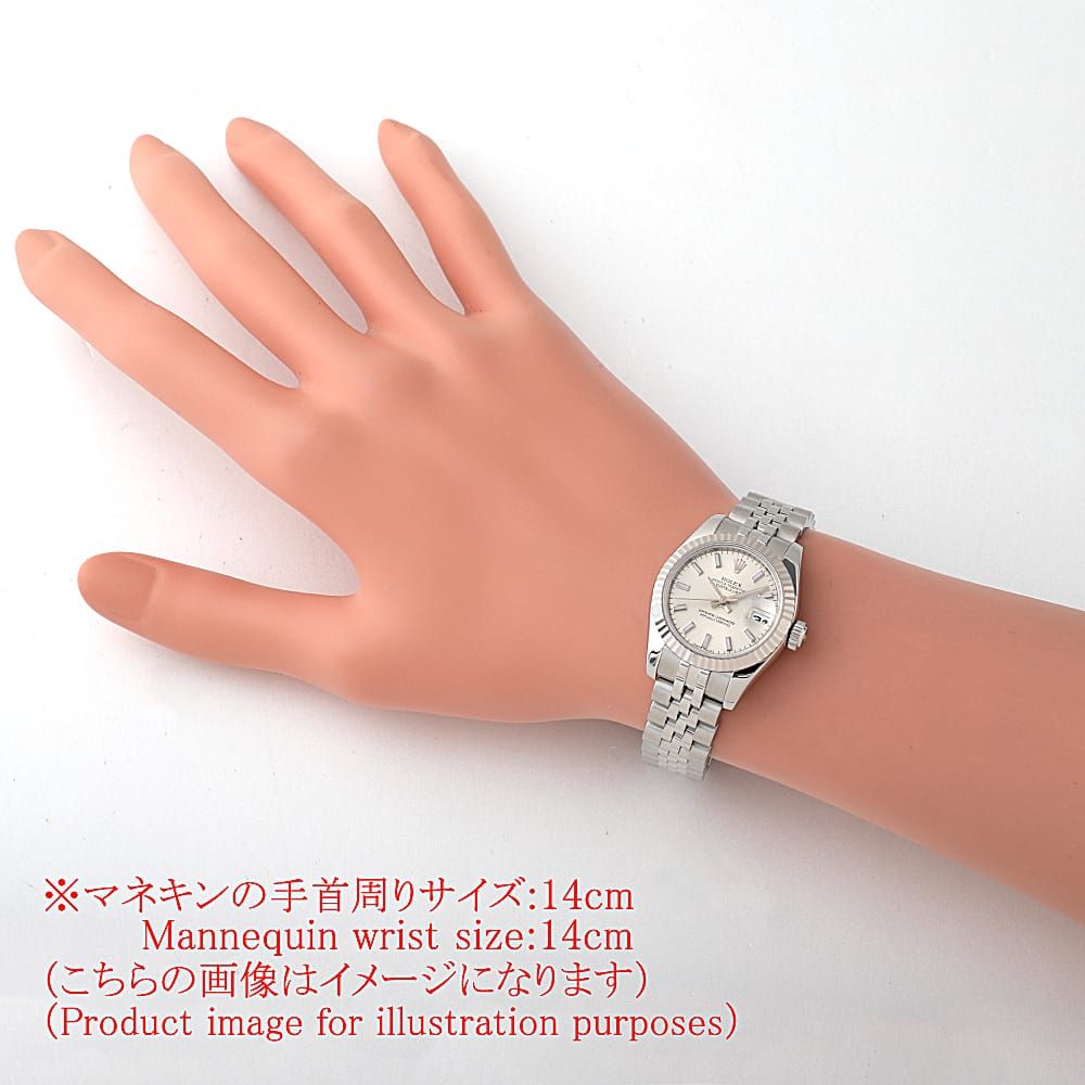 ロレックス デイトジャスト 179174 シルバー バー 5列 ジュビリーブレス ランダム番 レディース 中古 腕時計 ROLEX - ロレックス デイトジャスト 179174 シルバー バー 5列