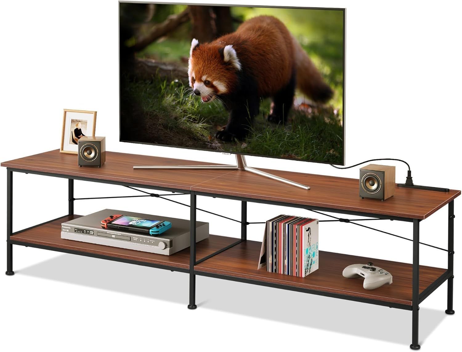 テレビボード ローボード 幅150cm 32型対応 50型対応 60型対応 木製 スチール リビング 寝室 ブラウン