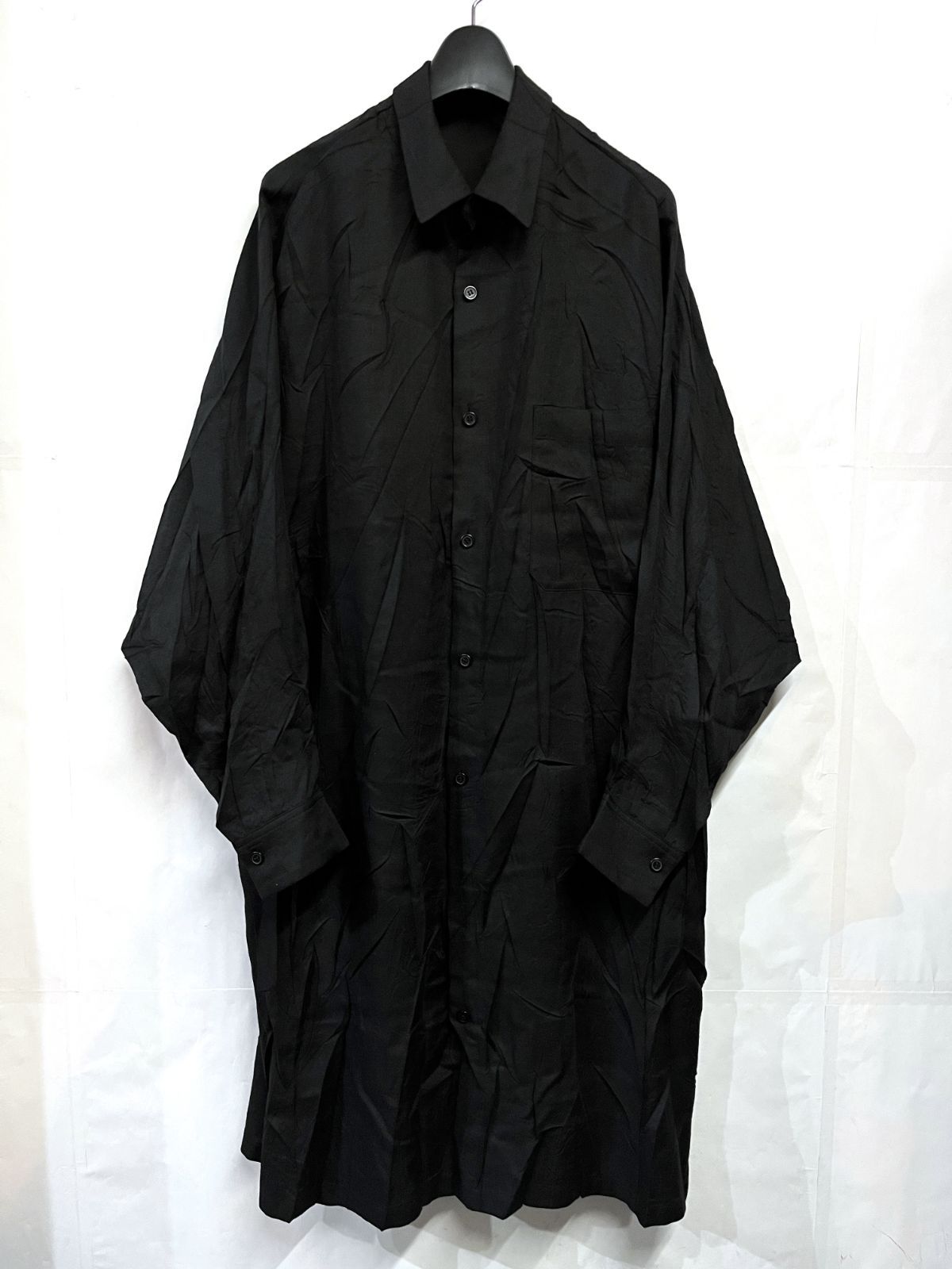 y's ワイズ　ヨウジヤマモト☆ ブリーチ加工シャツ Yohji Yamamoto - ヨウジヤマモト ブリーチ加工ウールギャバ