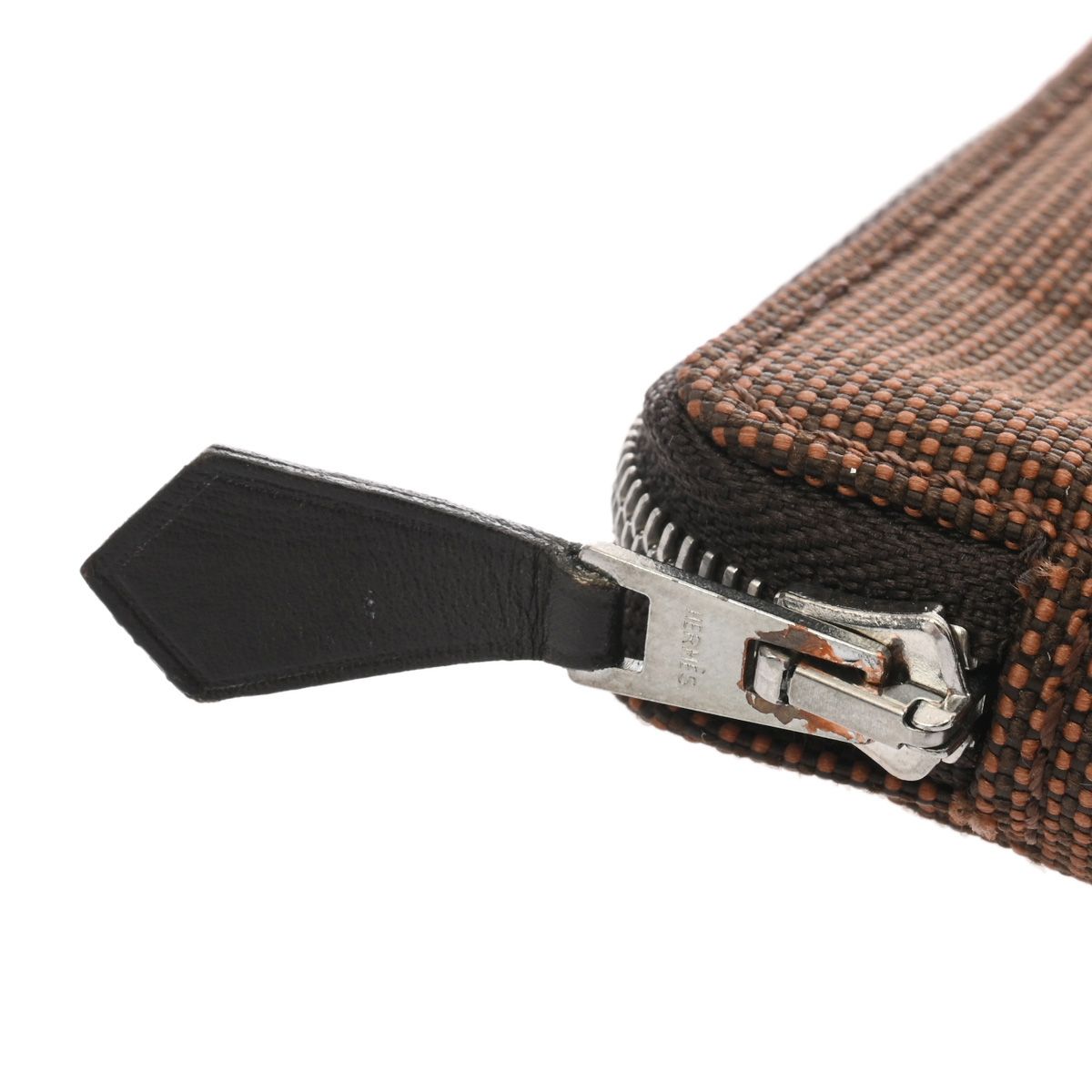 美品】◉エルメス◉ エールライン / ブラウン / コンパクト財布