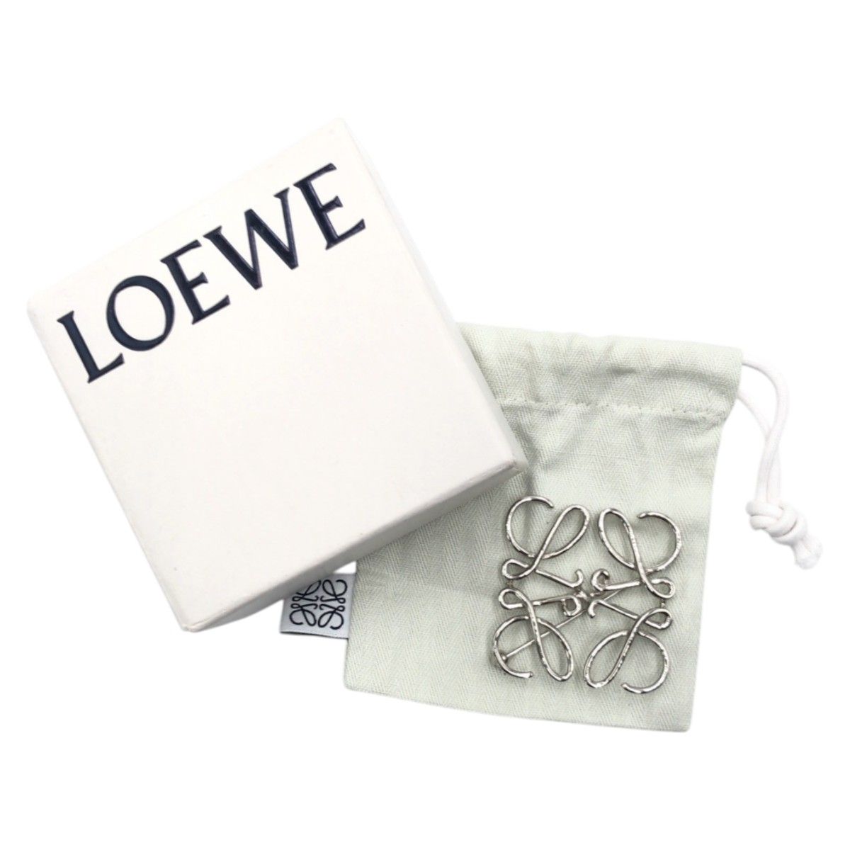 LOEWE ブローチ アナグラム　シルバー ロエベ LOEWE LOEWE ブローチ ANAGRAM BROOCH アナグラム