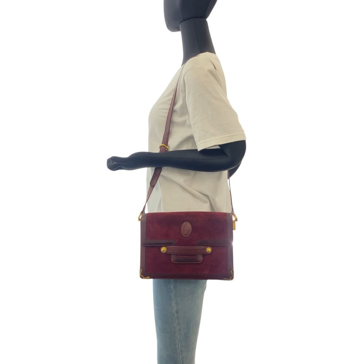 CARTIER カルティエ マストドゥカルティエ ボルドー ゴールド金具  