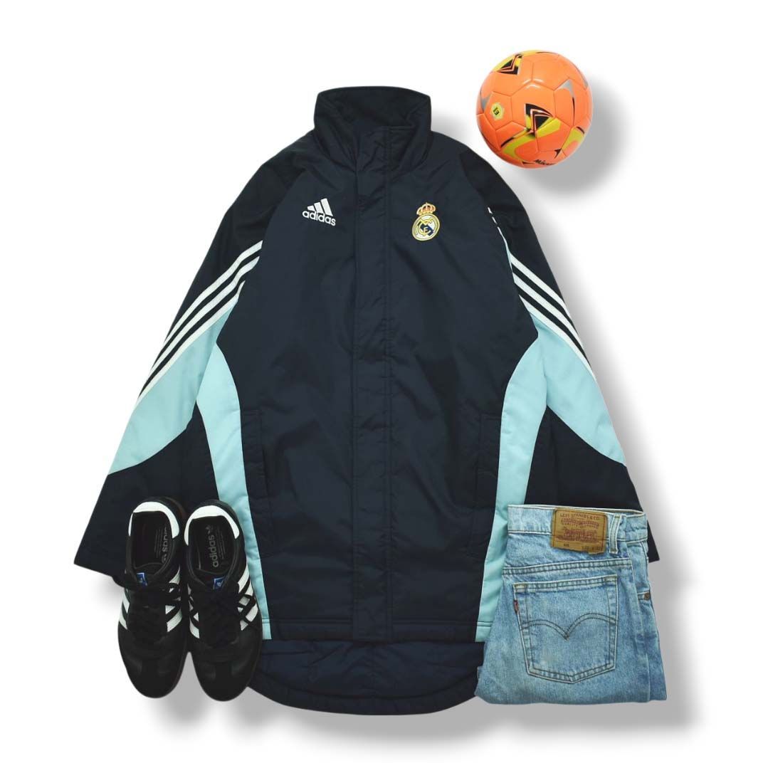 00s adidas Real Madrid レアル マドリード ベンチコート アディダス adidas 2003 レアルマドリード Real madrid ベンチ コート