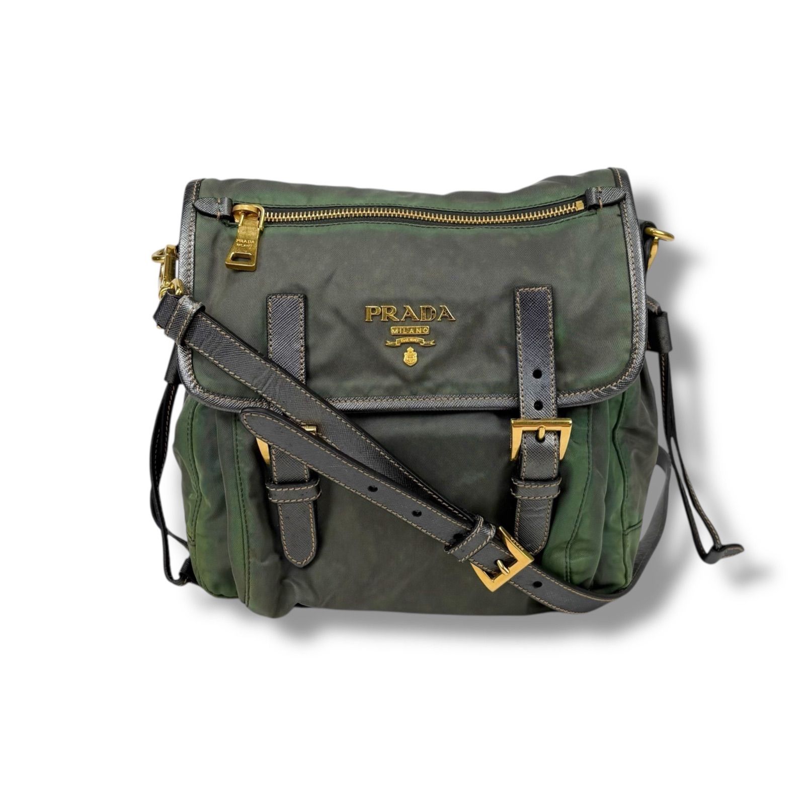 プラダ PRADA ショルダーバッグ クロスボディバッグ カーキ